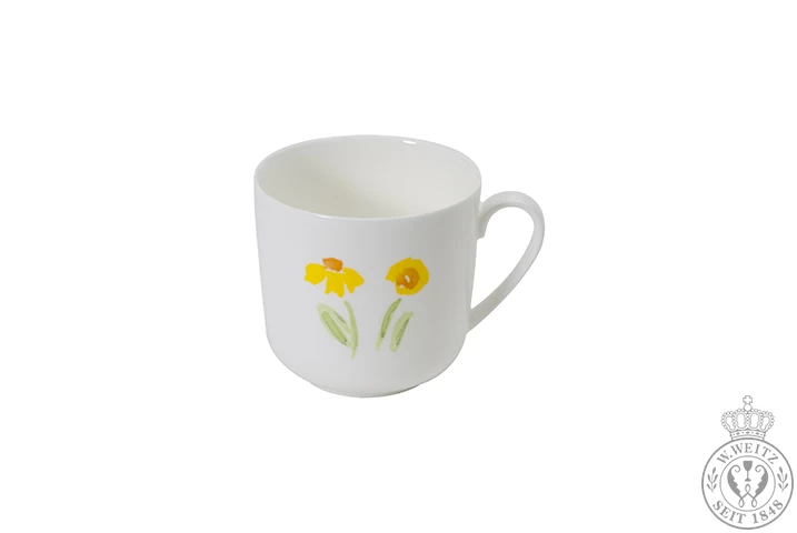 Dibbern Impression Blume Gelb Becher Rund 0,32ltr.