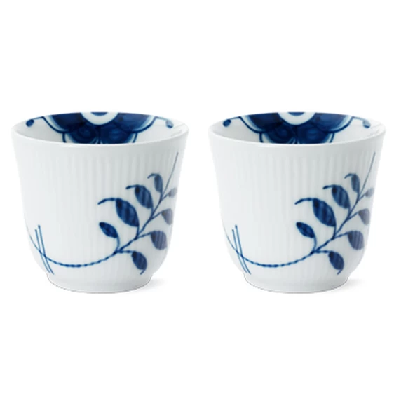 Royal Copenhagen Mega Blau Gerippt Thermobecher 0,26ltr. 2erSet