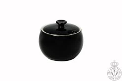 Dibbern Solid Color Schwarz Zuckerdose
