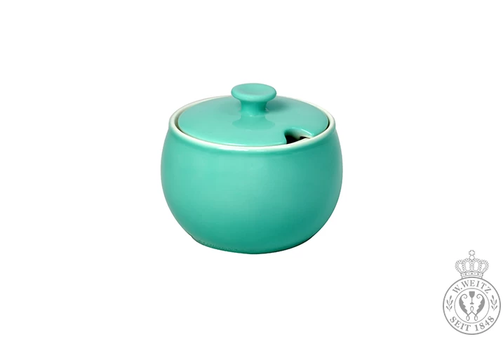 Dibbern Solid Color Türkis Zuckerdose