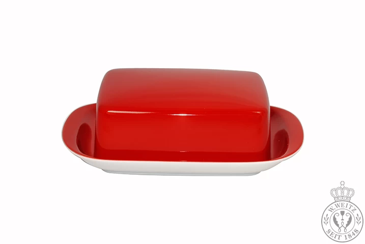 Dibbern Solid Color Signalrot Butterdose