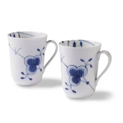 Royal Copenhagen Mega Blau Gerippt Becher 2er Set 2381039