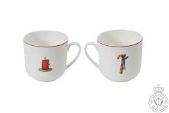 Dibbern Season's Greetings Becher Rund 0,32ltr. Kerze & Zuckerstange