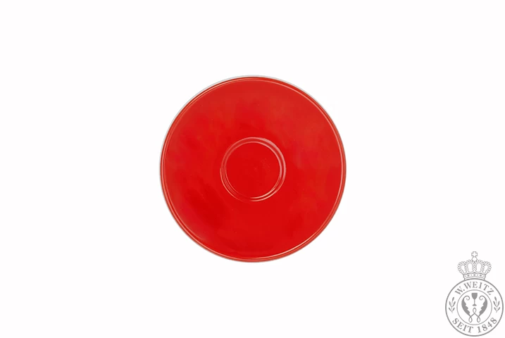 Dibbern Solid Color Signalrot Espresso-Untertasse Classico