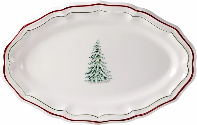 Gien Filets Noel Platte Oval 41cm