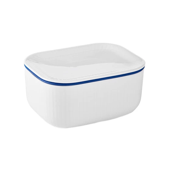 Royal Copenhagen Weiß Gerippt Butterdose Mit Deckel 2408201