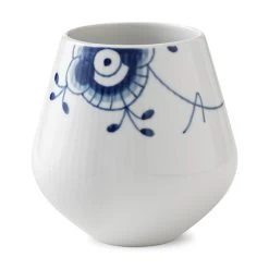Royal Copenhagen Mega Blau Gerippt Vase Klein 12cm 2381680