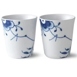 Royal Copenhagen Mega Blau Gerippt Thermobecher 0,29ltr. 2erSet