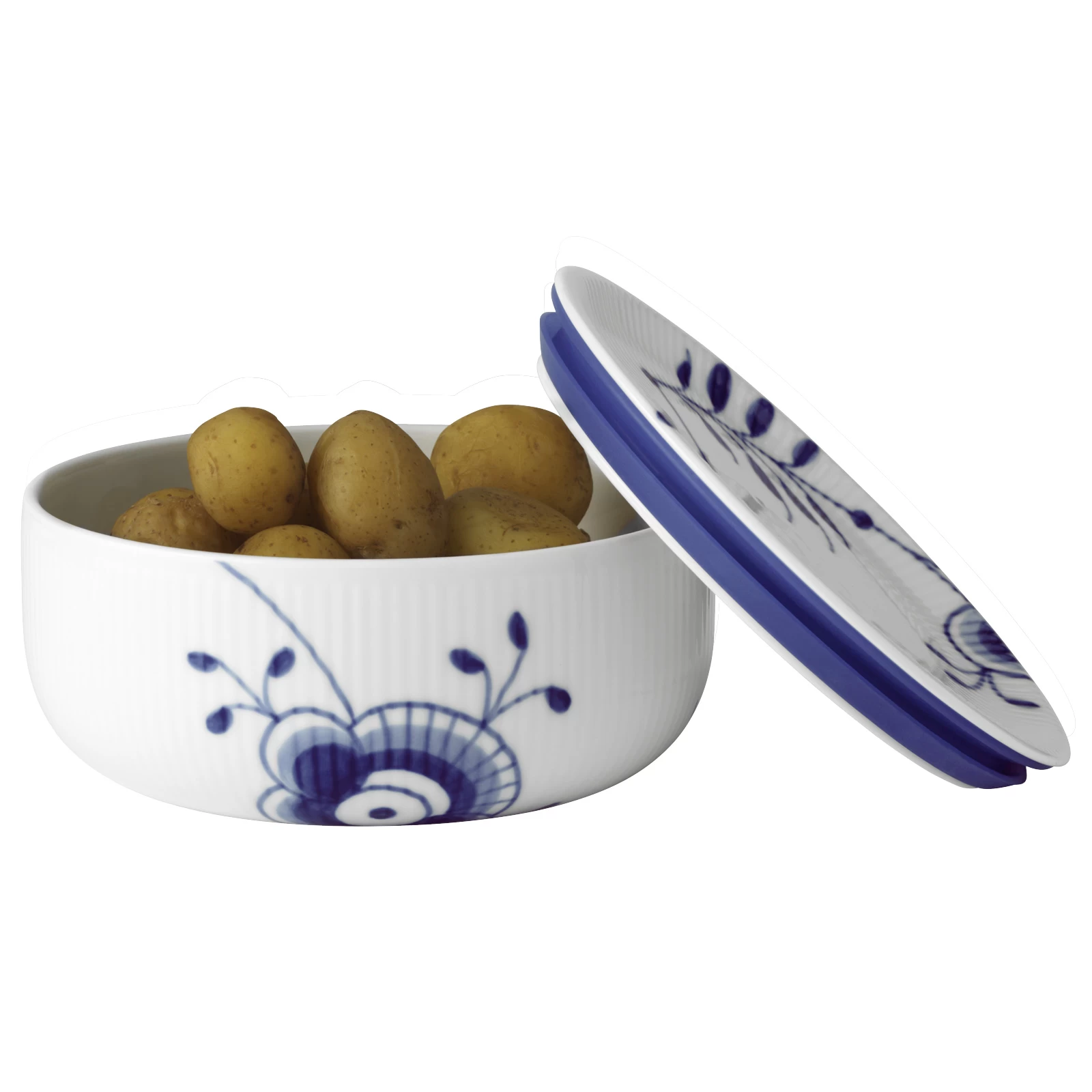 Royal Copenhagen Mega Blau Gerippt Vorratsdose 0,75ltr. – Bild 2