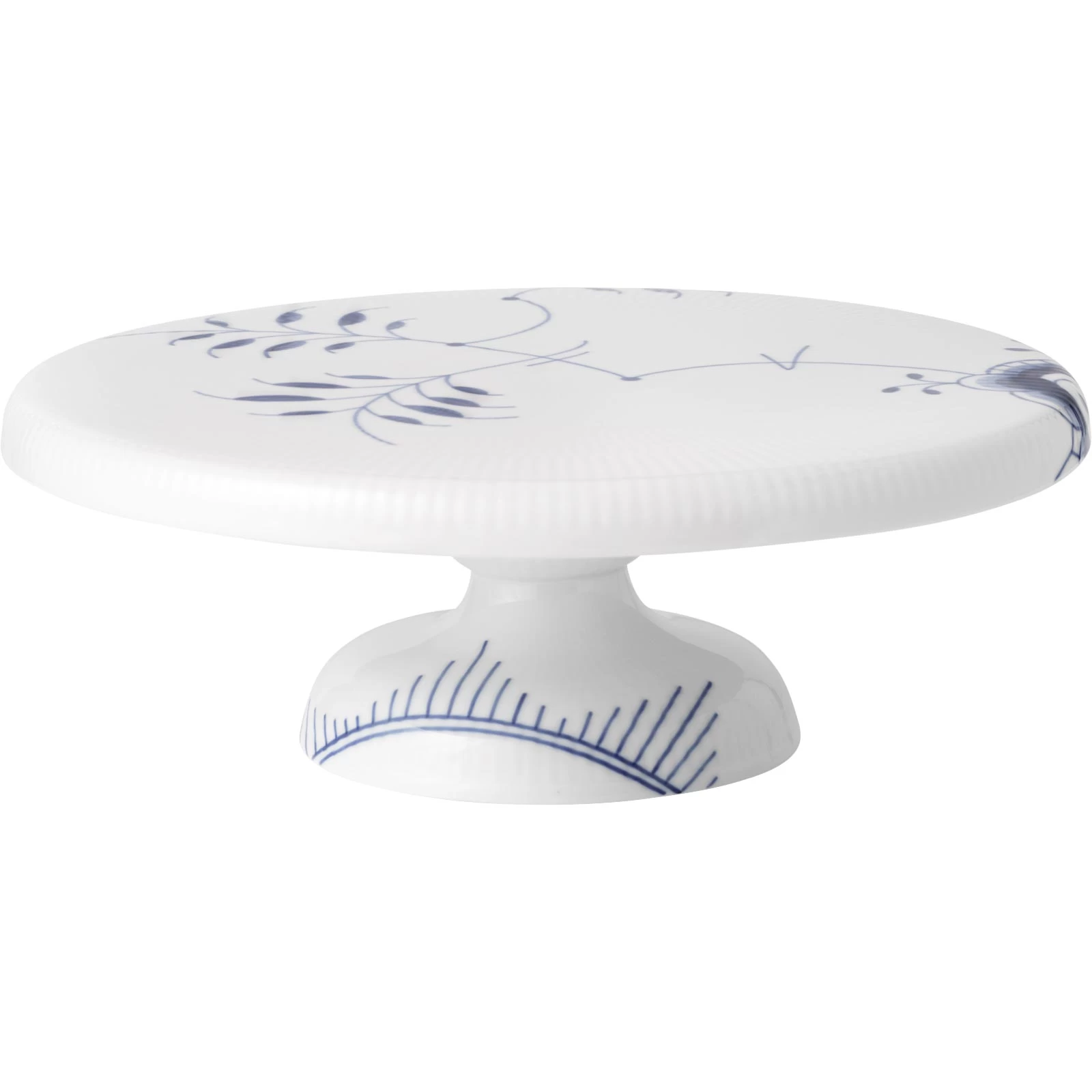 Royal Copenhagen Mega Blau Gerippt Platte Auf Fuß 29,5cm