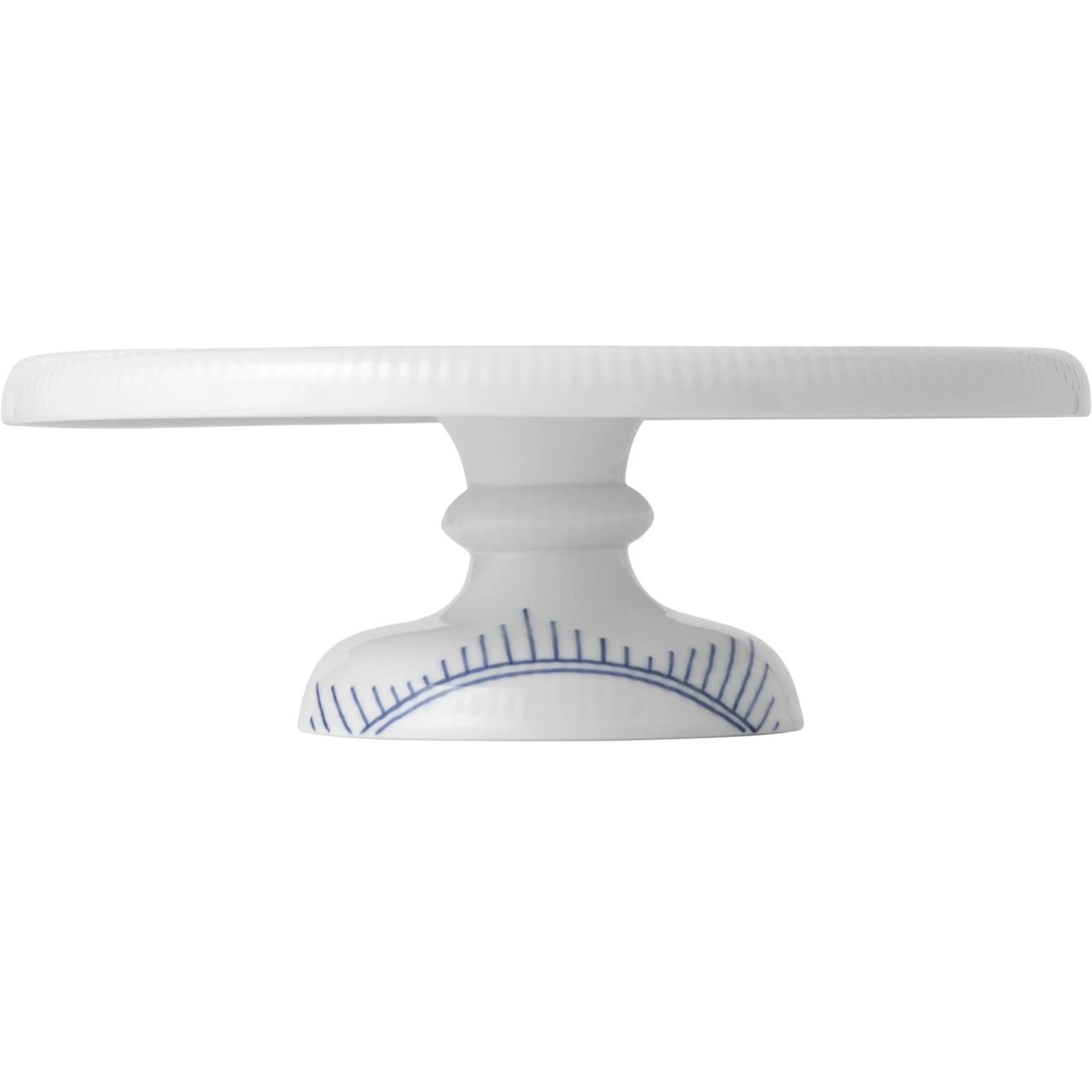 Royal Copenhagen Mega Blau Gerippt Platte Auf Fuß 29,5cm – Bild 4