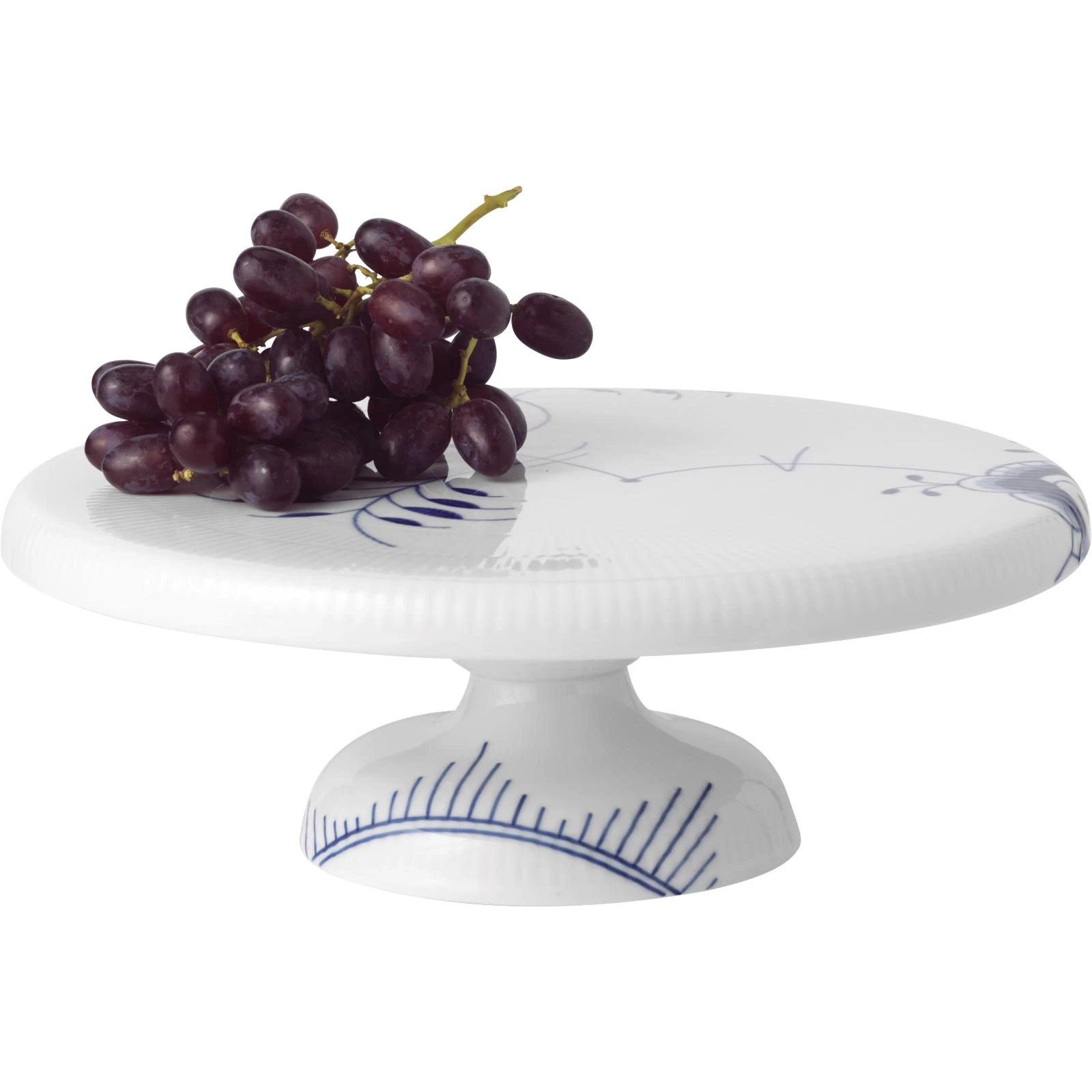 Royal Copenhagen Mega Blau Gerippt Platte Auf Fuß 29,5cm – Bild 3