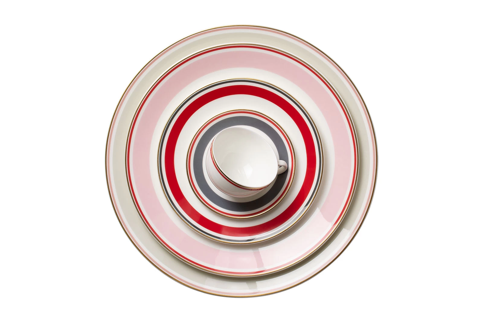 Dibbern Capri Espresso-Untertasse Rund Rosé/rot – Bild 2