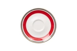 Dibbern Capri Espresso-Untertasse Rund Rot/anthrazit