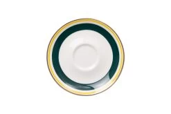 Dibbern Capri Espresso-Untertasse Rund Dunkelgrün/gelb